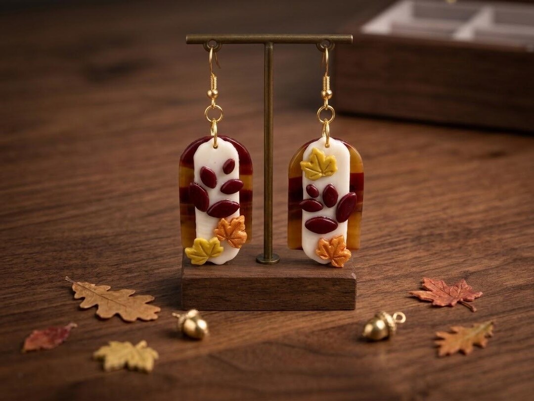 Autumn Woodland Polymer Clay Earrings